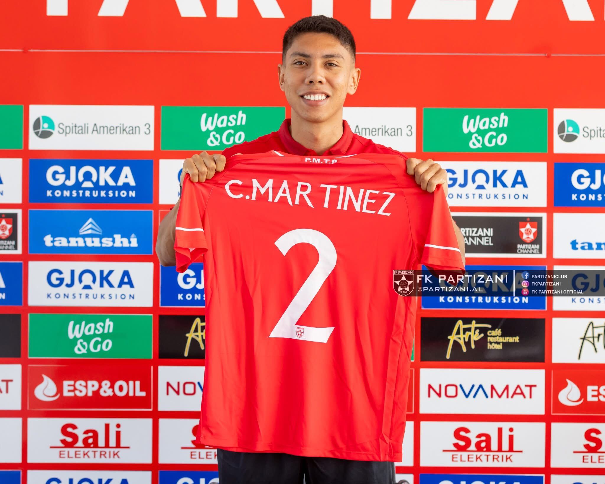 Carlos Martínez en el FK Partizani de Albania.