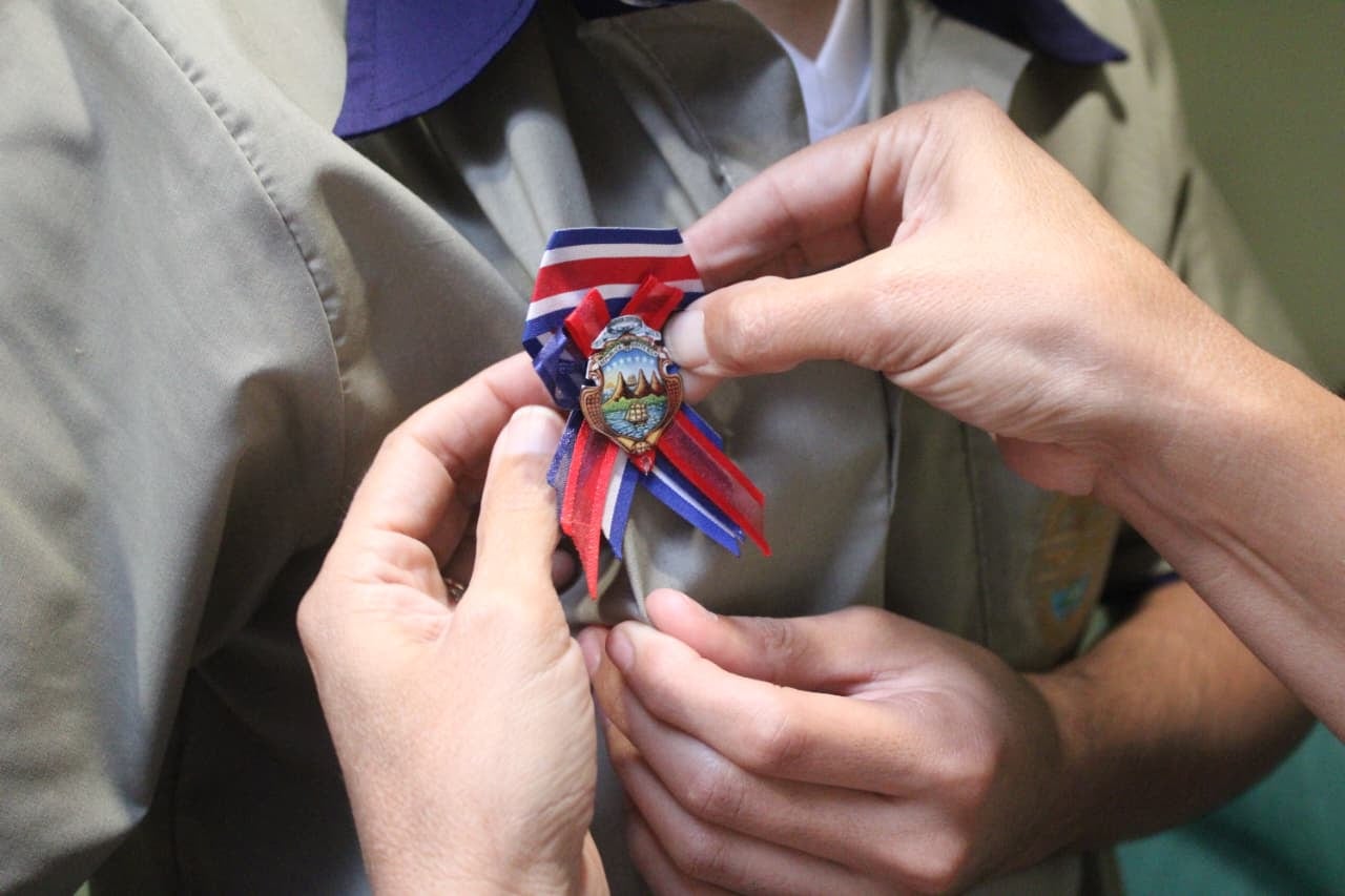 Bryan José Garita Sánchez, del Colegio Seráfico San Francisco de Cartago, dio el discurso estudiantil en los actos patrios del 14 de setiembre en Cartago