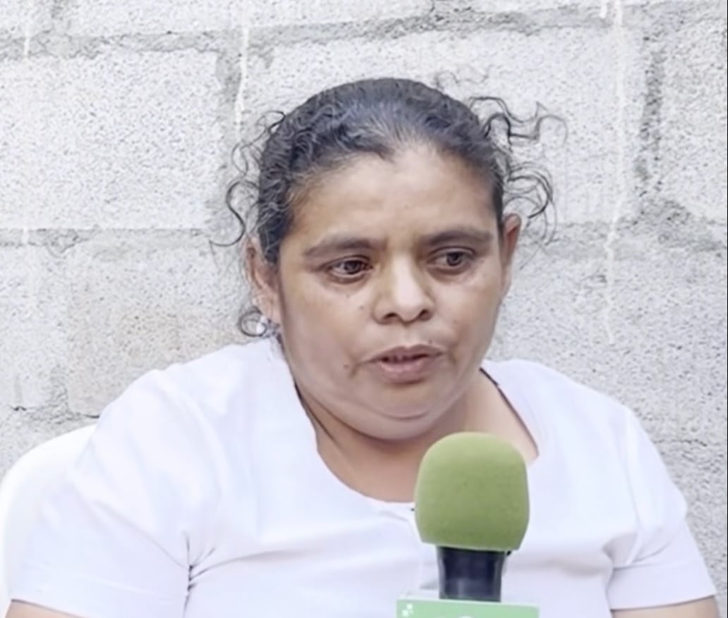 Vilma Espinoza, mamá de Junieysis Merlo. Foto Viva Nicaragua-Canal 13.