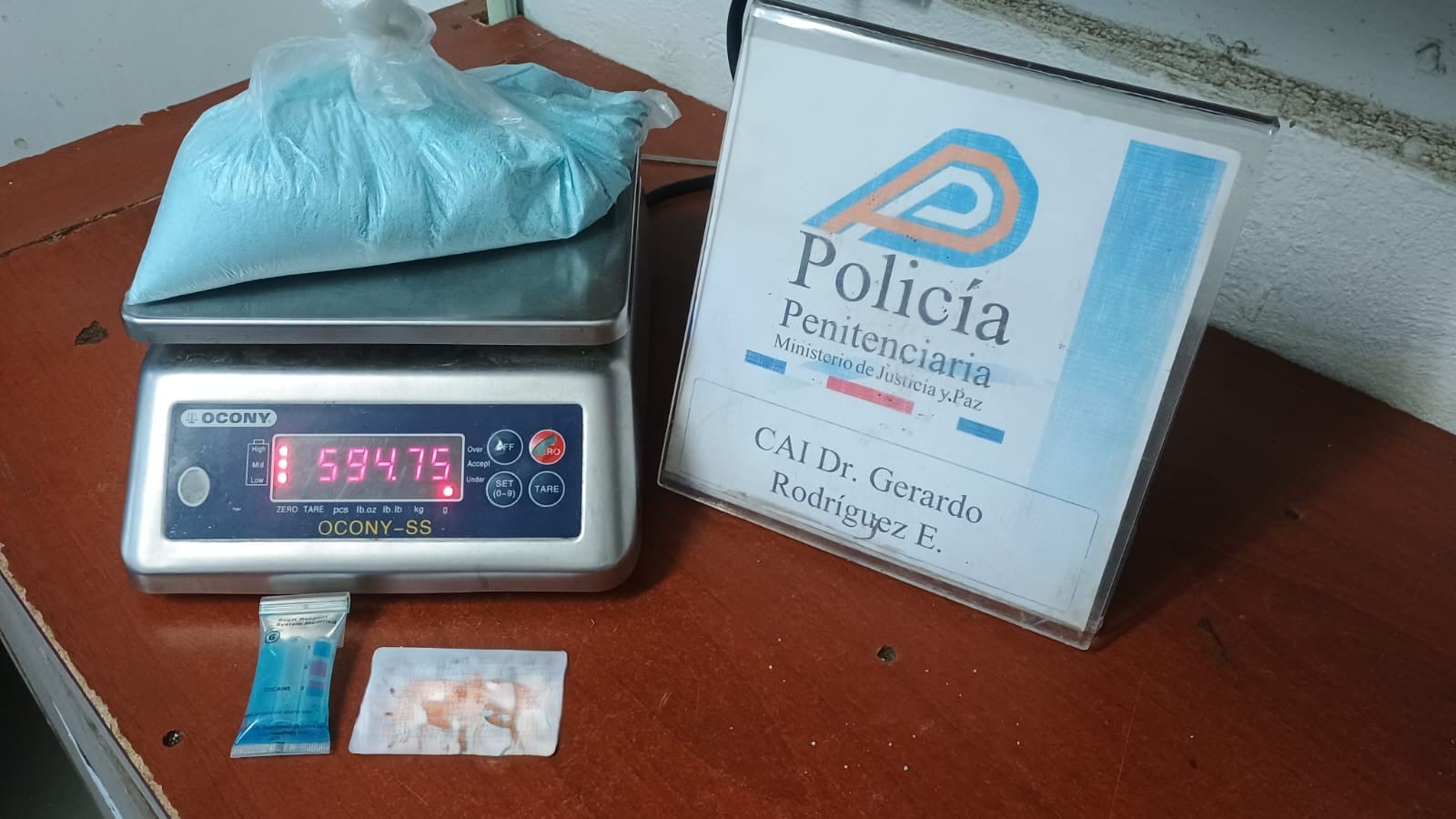 Más de un kilo de cocaína fue decomisado por la Policía Penitenciaria. Foto MJ.