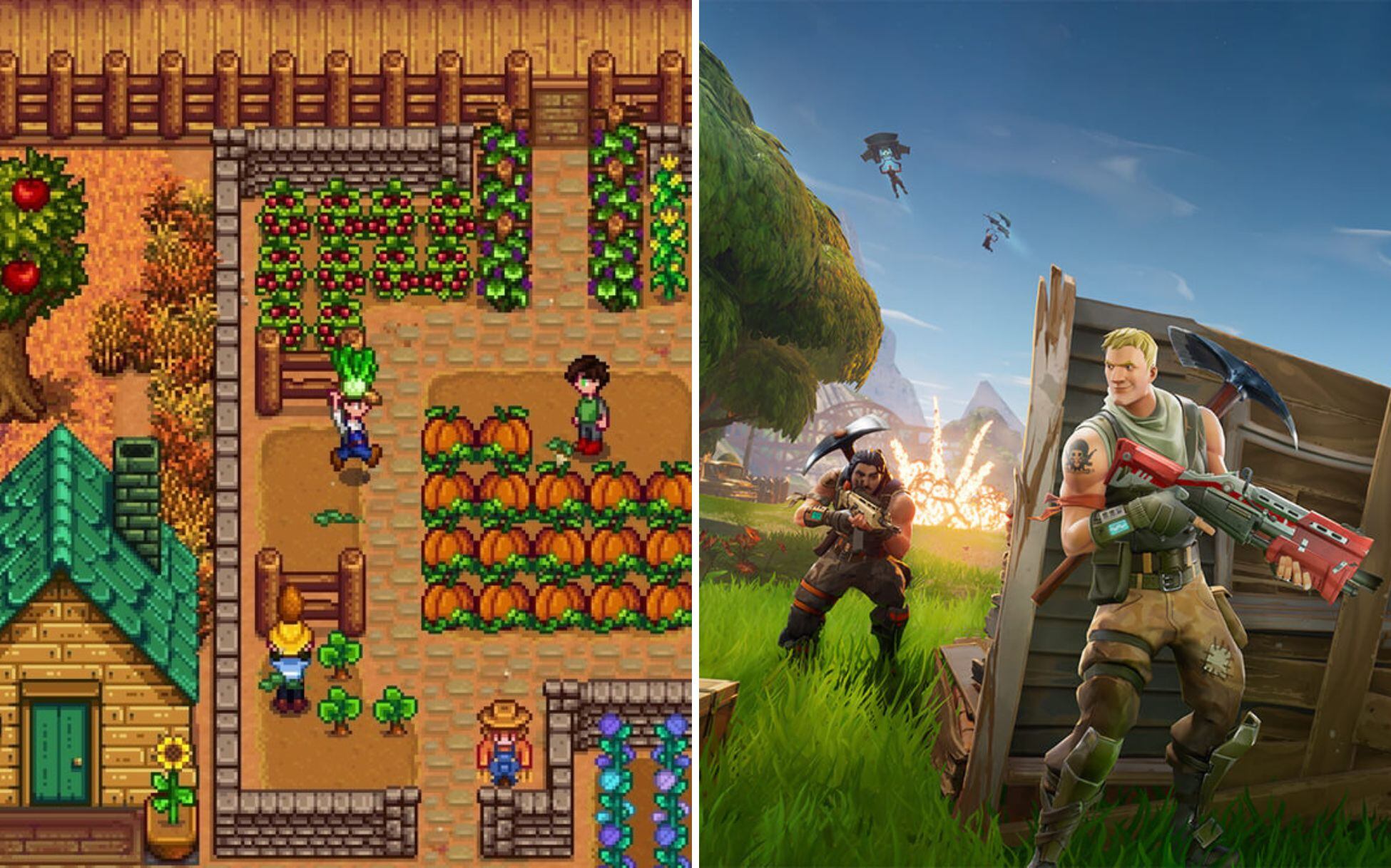 Fortnite tiene vía libre para trabajar con Stardew Valley, en una de las colaboraciones más extrañas pero esperadas de los últimos años. Crédito: Epic Games y Wired.