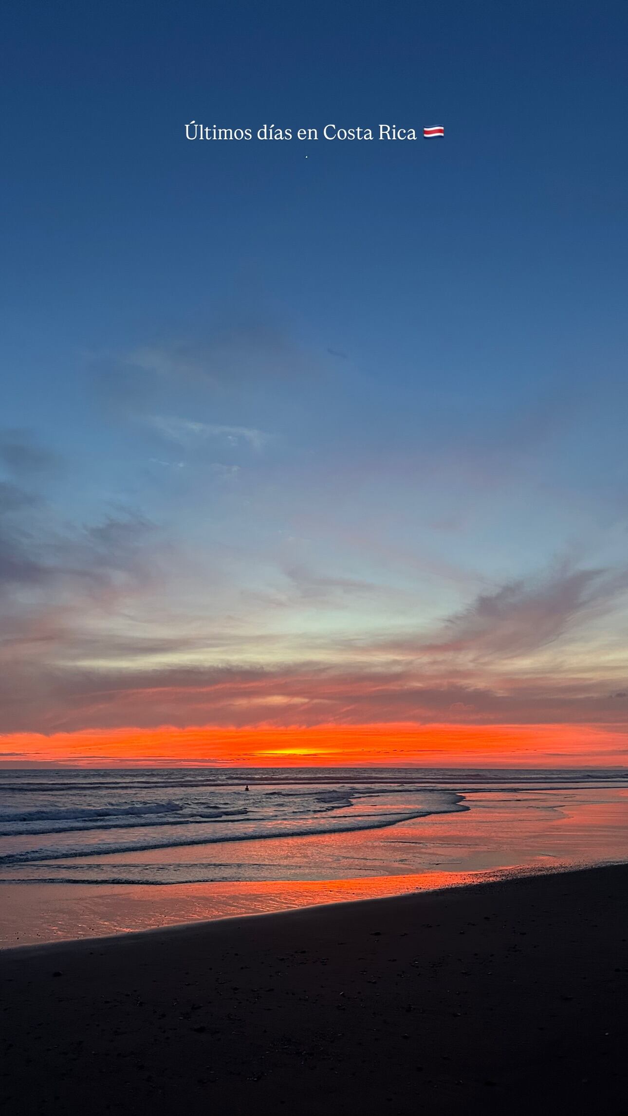 Este fue el atardecer compartido por Karina Ramos.
