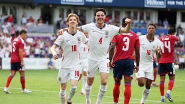 Así le pintó la cara, Anthony Gordon, nuevo fichaje del Barcelona a Costa Rica en fogueo ante Inglaterra