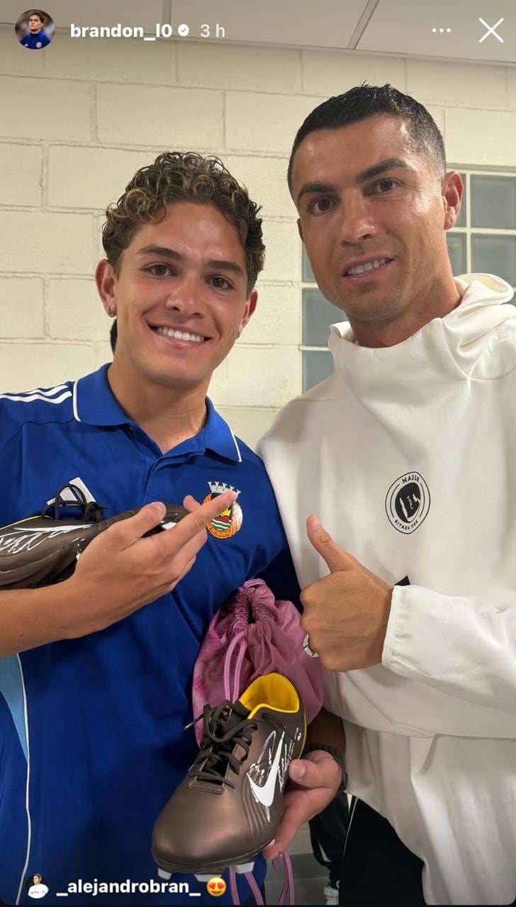 Brandon Aguilera se llevó un gran recuerdo de Cristiano Ronaldo