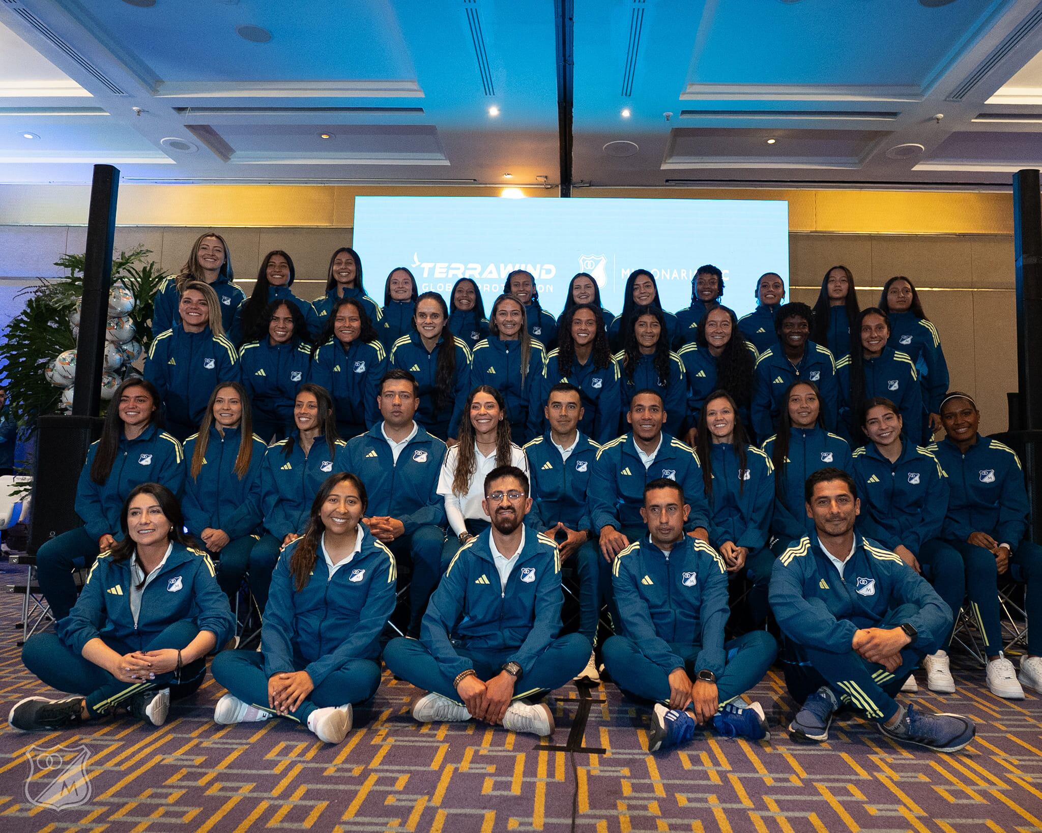 Katherine Alvarado fue presentada como nueva jugadora de los Millonarios de Colombia. Facebook Millonarios.