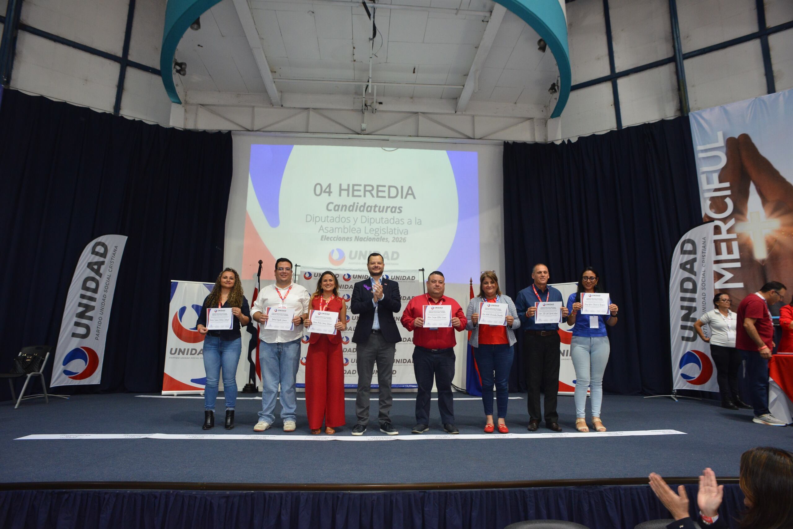 El Partido Unidad Social Cristiana (PUSC) realizó su Asamblea Nacional para ratificar los candidatos a diputados para las próximas elecciones presidenciales en febrero del 2026.