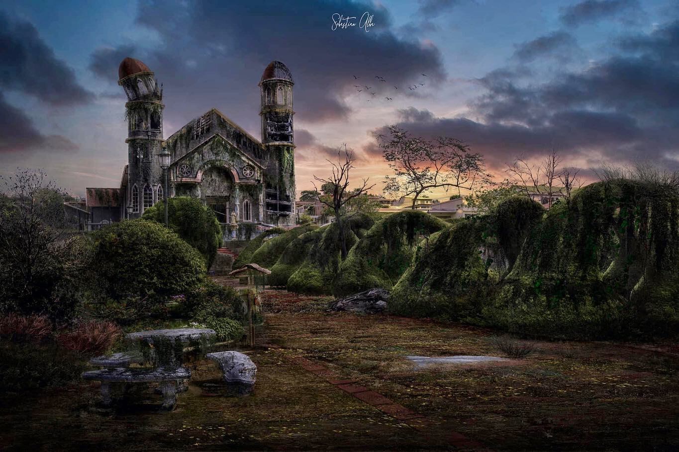 Sebastián Alba Vides es un joven cartaginés de 26 años, estudiante de ingeniería en computadoras del TEC y modificó digitalmente fotografías de diferentes lugares emblemáticos del país para hacerlos parecer abandonados tras un apocalipsis por contagio de hongos como en la serie The Last of Us.