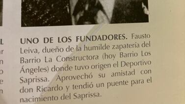Saprissa celebra 90 años y familia del zapatero Fausto Leiva, uno de sus fundadores, honra su legado