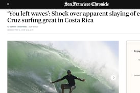 Asesinato de conocido surfista en Limón genera reacción de medios internacionales