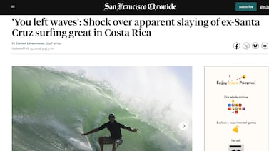 Asesinato de conocido surfista en Limón genera reacción de medios internacionales