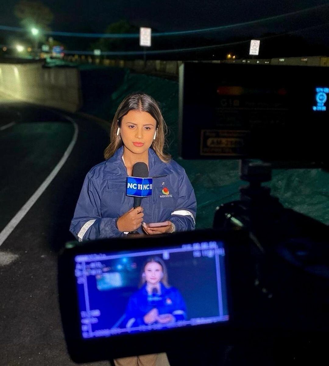 María Fernanda Chacón, periodista de canal 11.