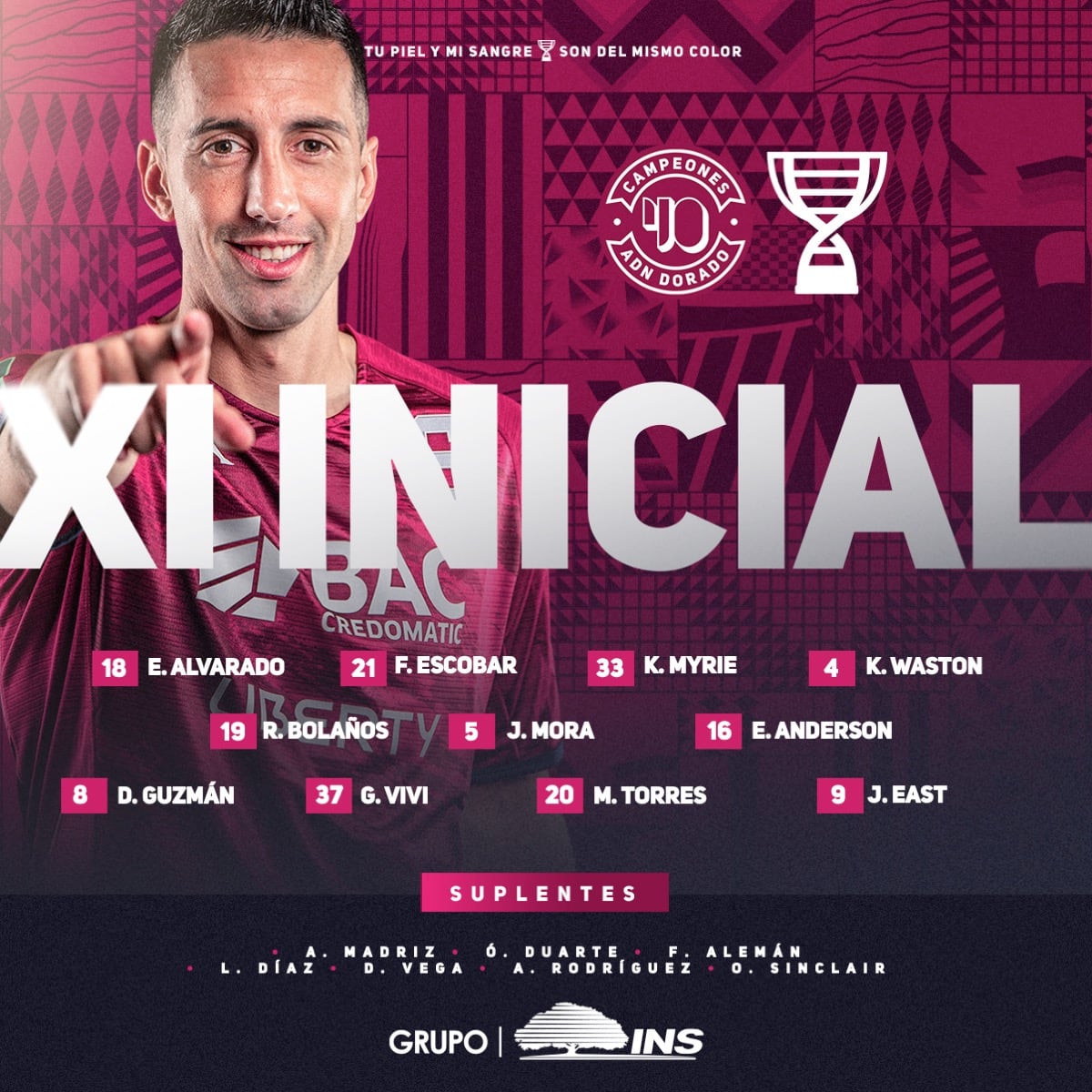 Alineación Saprissa Herediano, final de vuelta segunda fase