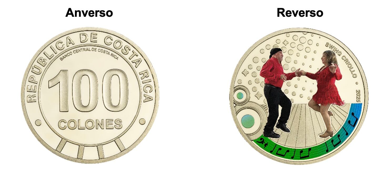 Ligia Torijano Chacón y Wálter “Cupido” Morales Zamora, quedaron inmortalizadas en una moneda de 100 colones que conmemora la declaratoria del swing criollo como patrimonio cultural inmaterial costarricense. Estas fotos son de la sesión que les hizo el Banco Central para la moneda