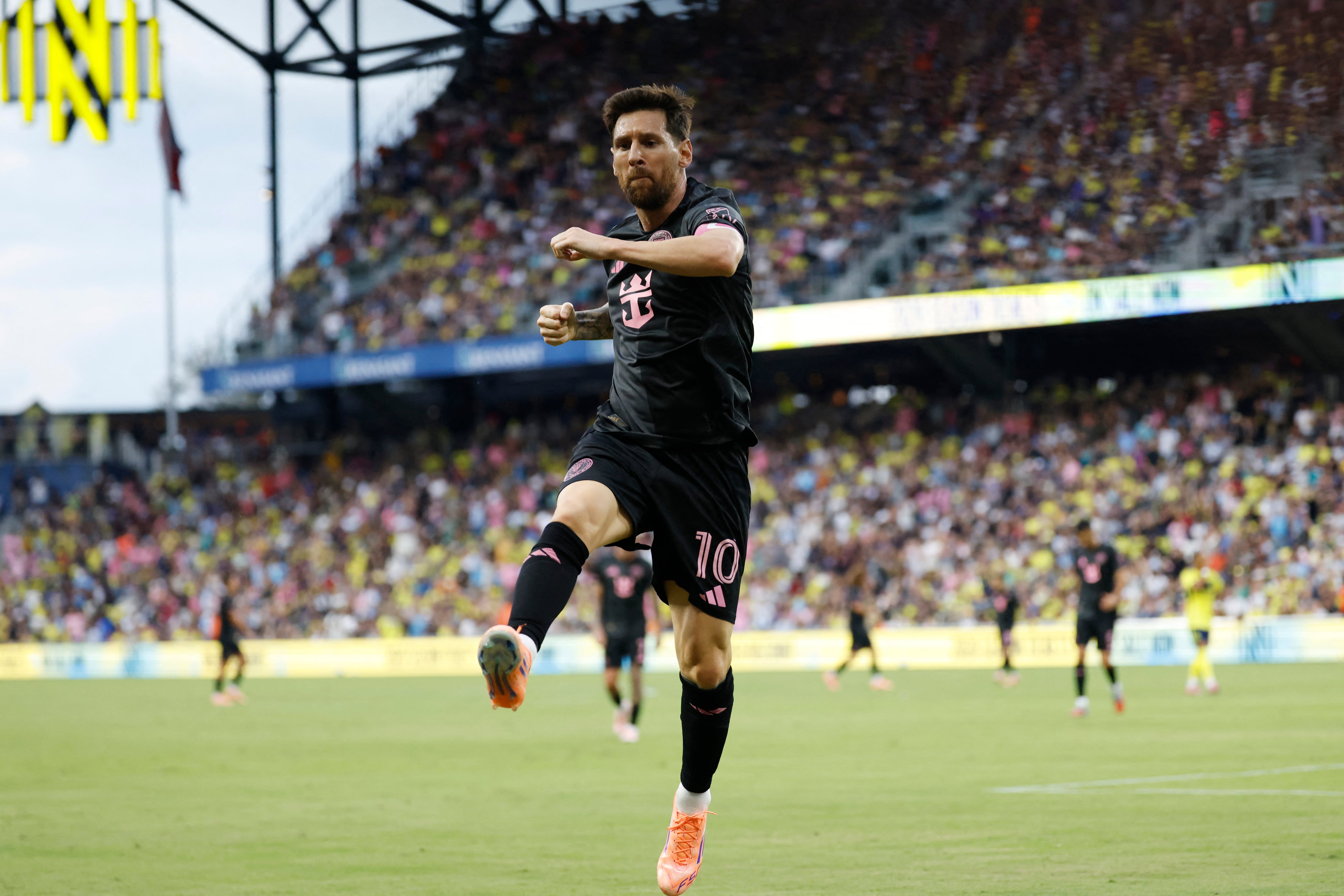 Lionel Messi festeja un gol con el Inter Miami ante Nasvhille FC, el pasado 18 de octubre por el torneo de la MLS.