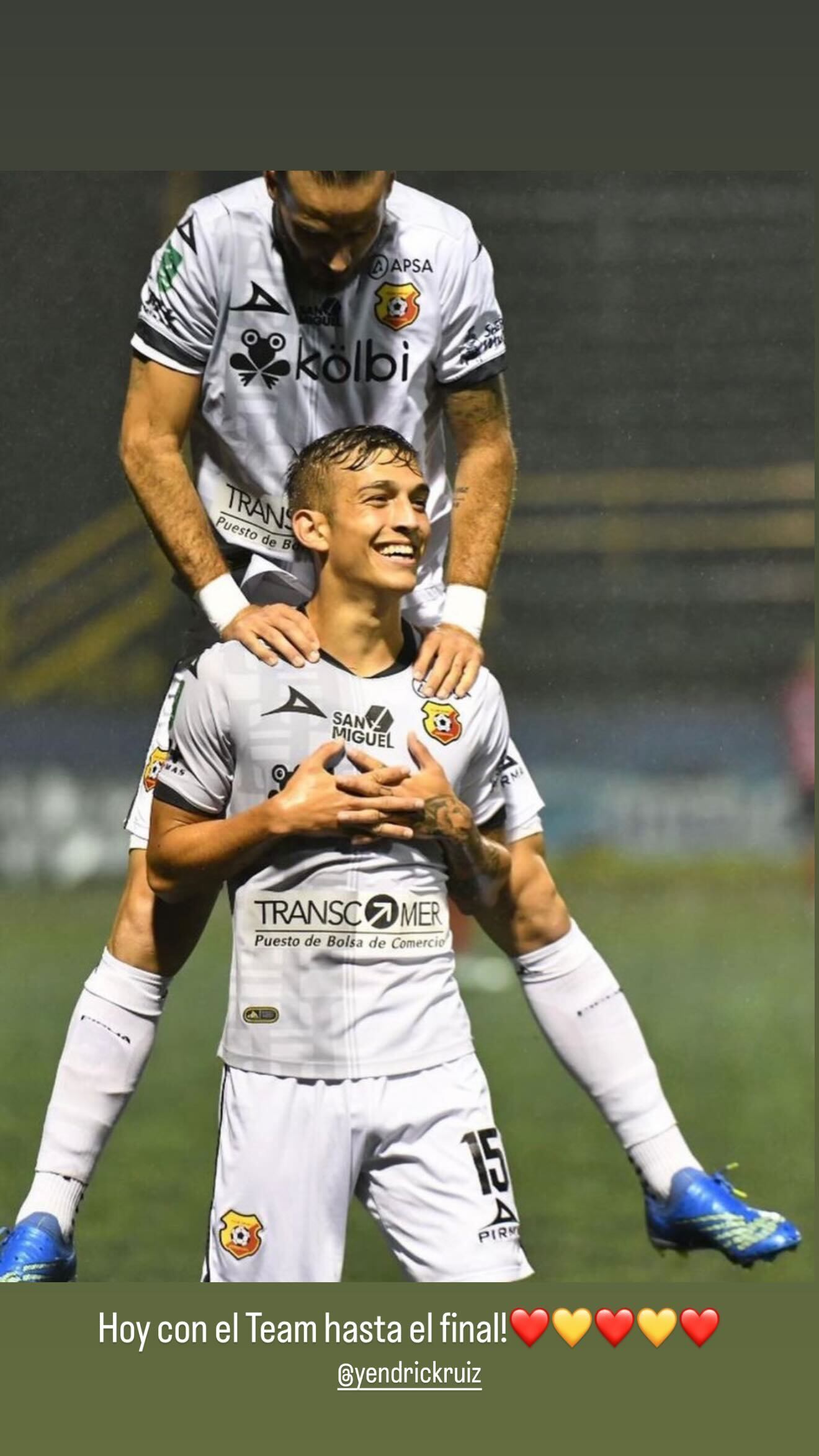 Kenneth Vargas demostró que todo su apoyo es para Herediano.