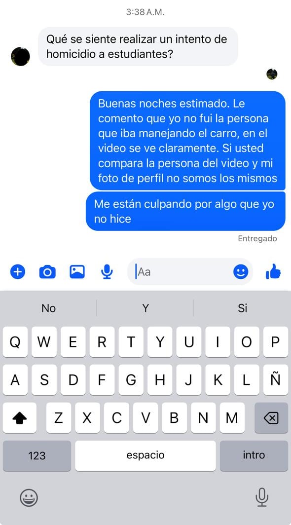 Chofer registral de caro involucrado en protesta de la UCR da su versión de los hechos