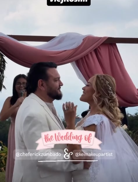 El chef Erick Zumbado se casó con la maquillista Kei López.