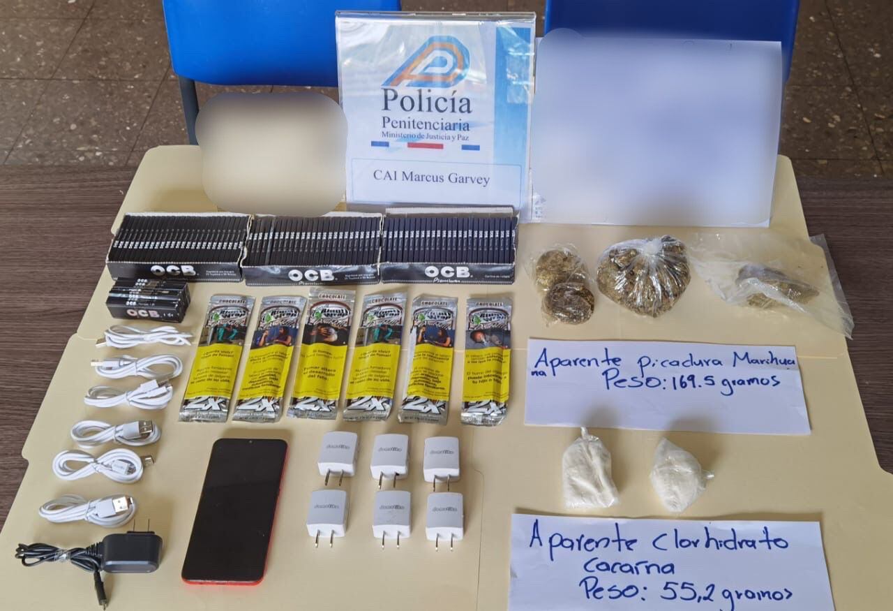 Estos eran todos los objetos que el reo llevaba en el balde. Foto Justicia.