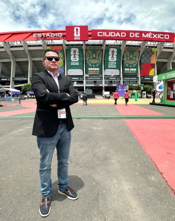 Gustavo López Cárcamo y el jugador Thomas Müller en el Mundial 2026