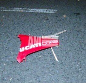 Joven accidentado en moto en Pavas. Foto Agencia Nacional de Información.