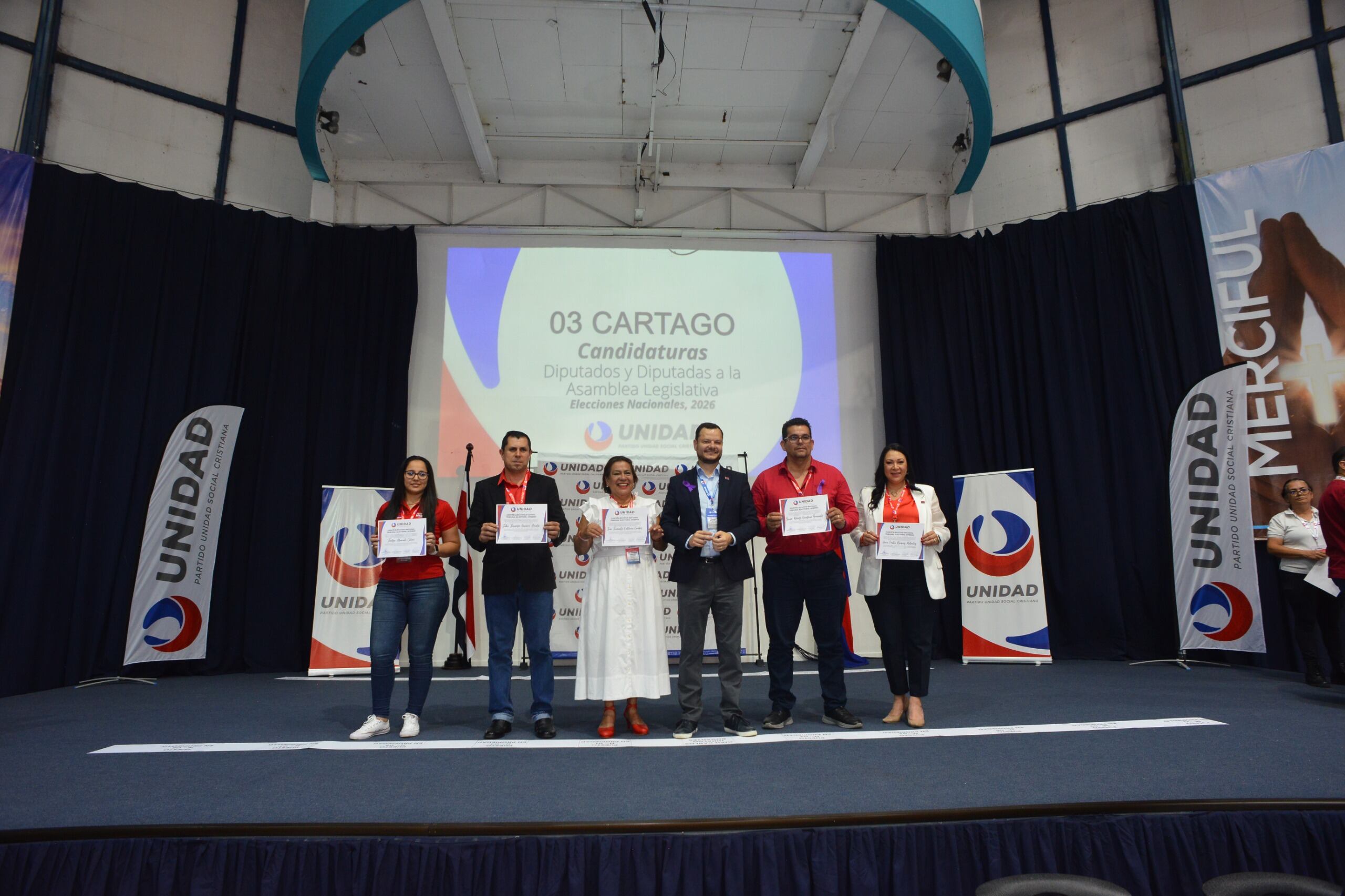 El Partido Unidad Social Cristiana (PUSC) realizó su Asamblea Nacional para ratificar los candidatos a diputados para las próximas elecciones presidenciales en febrero del 2026.