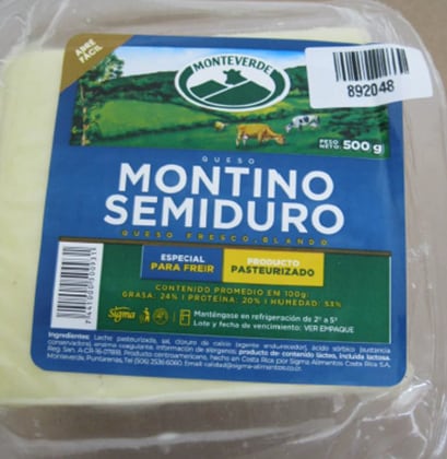 Queso Monteverde contaminado
