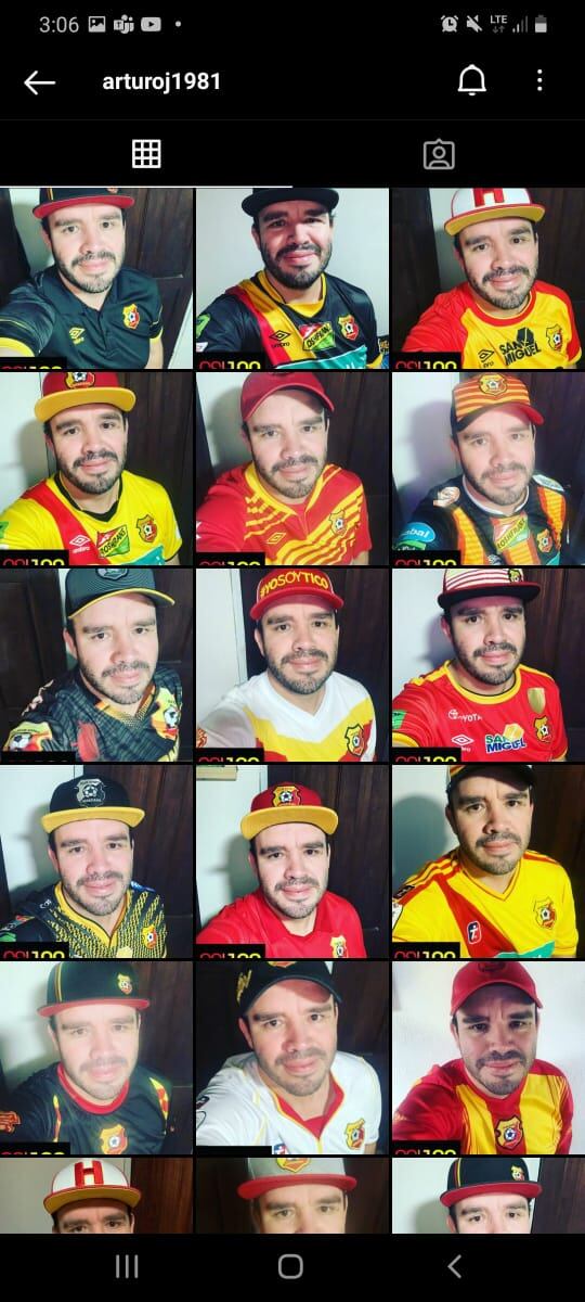 Arturo Alvarez, fiebre de Herediano, puso una foto diferente del 4 de marzo al 12 de junio para festejar centenario del Herediano