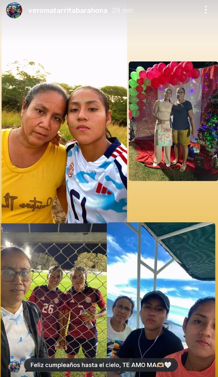 La futbolista de Saprissa Verónica Matarrita le dedicó un sentido mensaje a su madre.