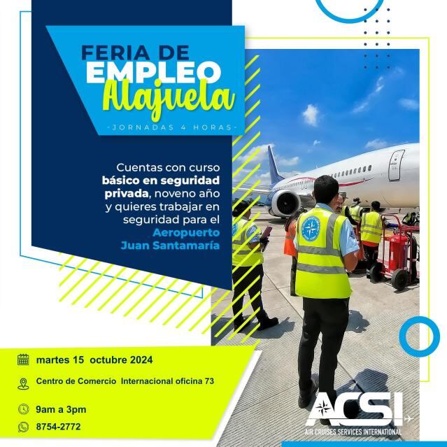 trabajo en el aeropuerto juan santamaría