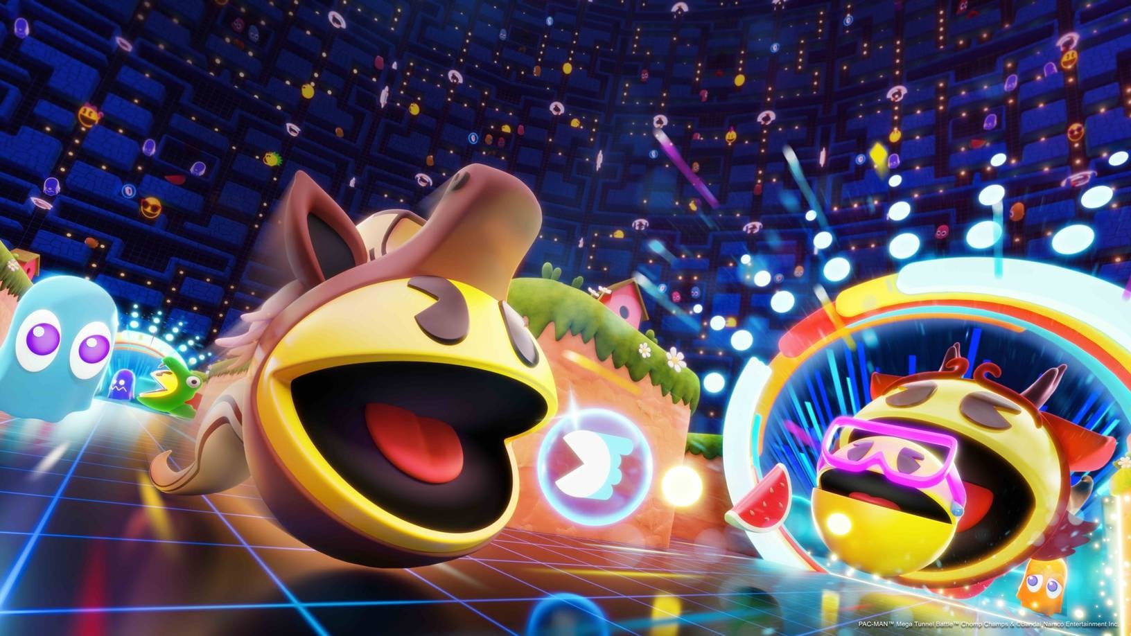 Pac-Man Mega Tunnel Battle: Chomp Champs es un Battle Royale en el mundo de Pac-Man. Foto: Sitio web de PlayStation.