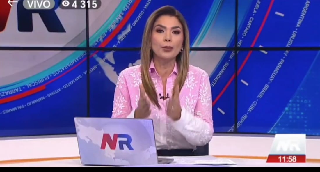 Melissa Durán presentadora de Noticias Repretel