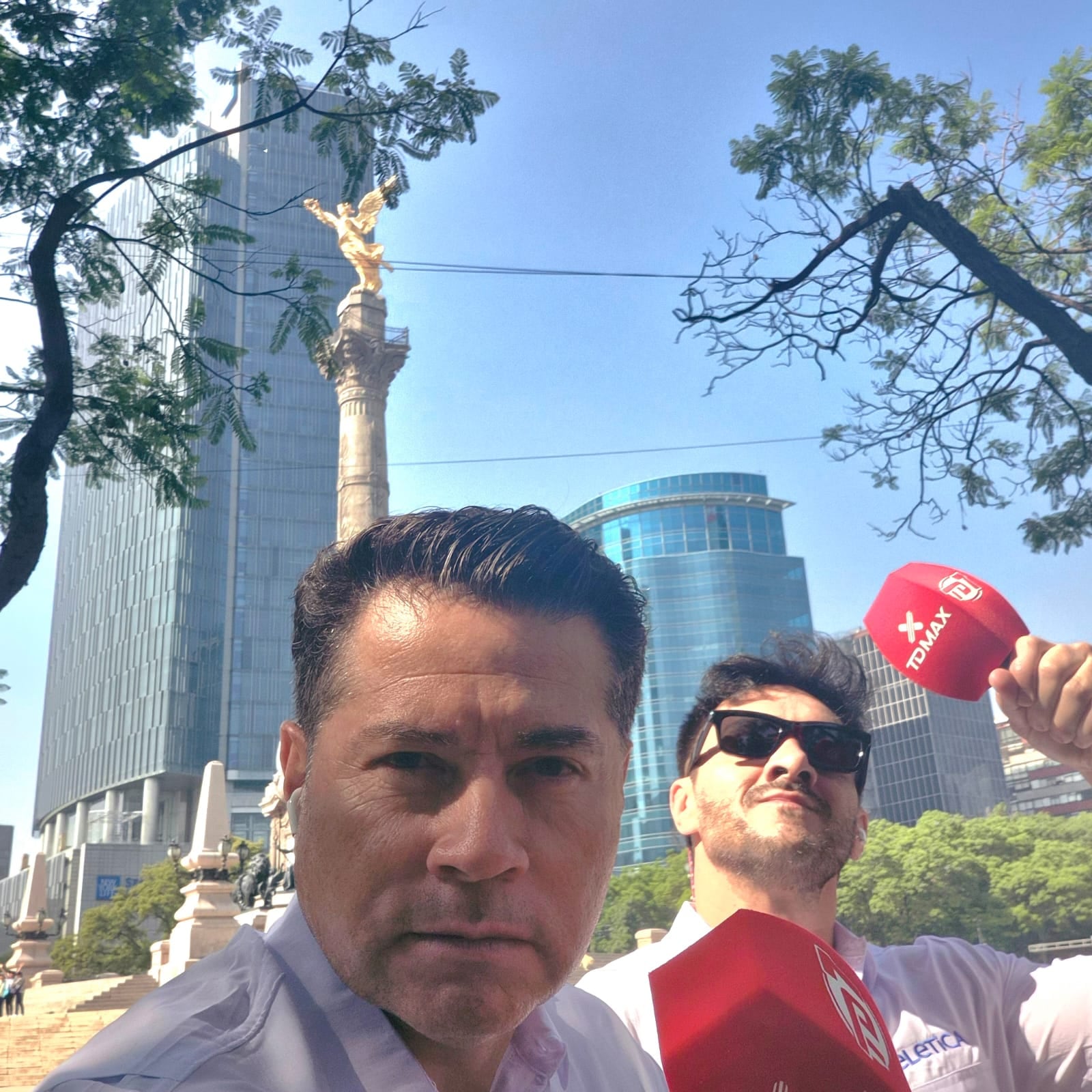 Gustavo López, Josué Quesada y Morgan desde México durante la cobertura del Mundial 2026.