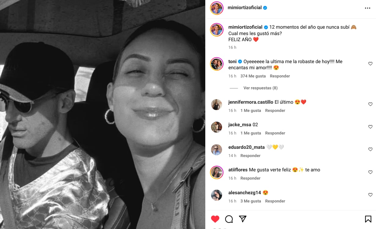 Mimi Ortiz compartió 12 momentos del 2024 que no hizo públicos pero en uno de esos Toni Costa pegó el brinco