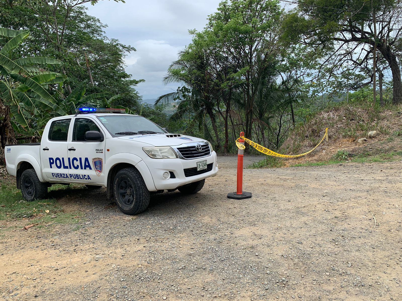 Hallan cuerpo de joven quemado en Herradura. Foto cortesía.