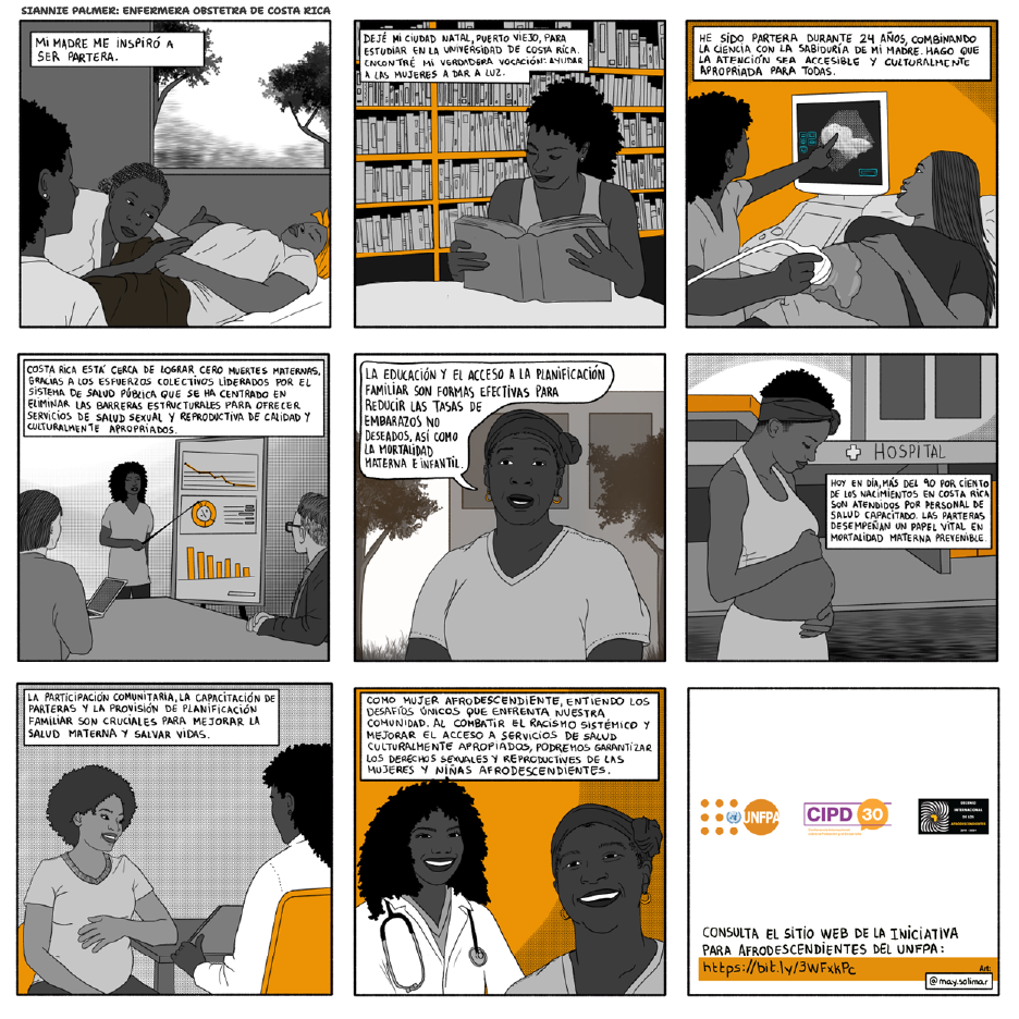 Una enfermera limonense ayuda a los demás, tiene traje y “superpoderes”, por eso le hicieron su propio comic como lo tiene cualquier superhéroe. Siannie Palmer, enfermera afrodescendiente de Sixaola, cantón de Talamanca.