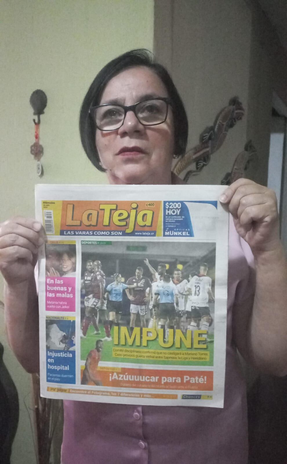 Ganadora del  código Teja es una manuda de corazón