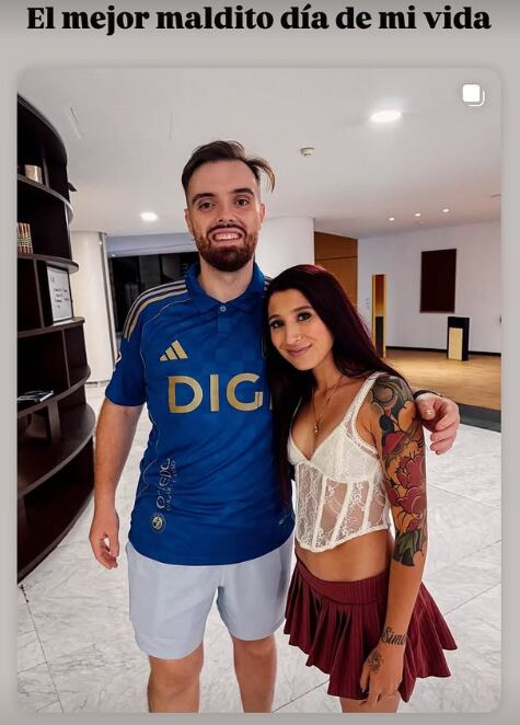 Keiz y Celeste Rodríguez junto a Ibai Llanos