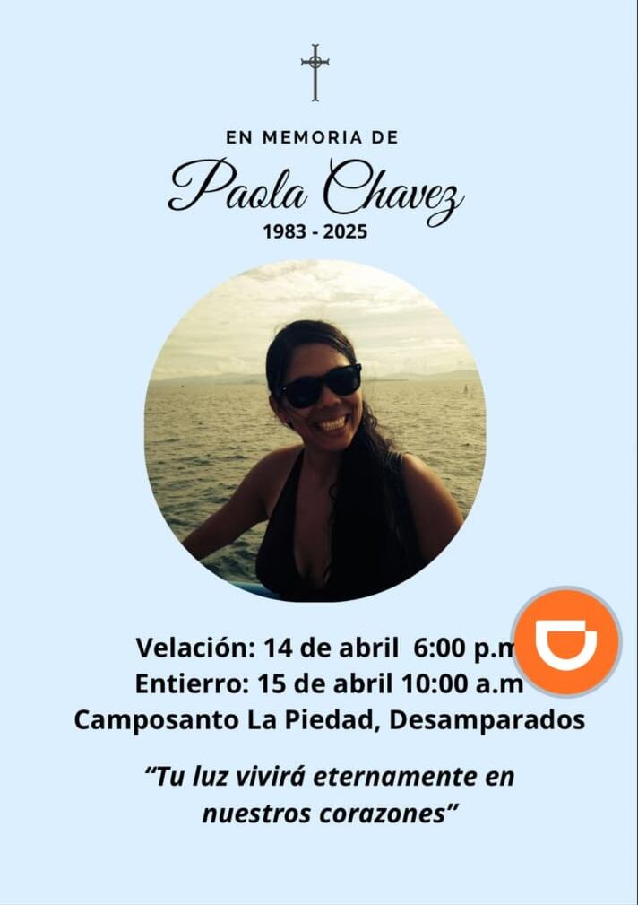Paola Chaves será despedida mañana en Desamparados, la comunidad de Patarrá esta conmovida por su muerte