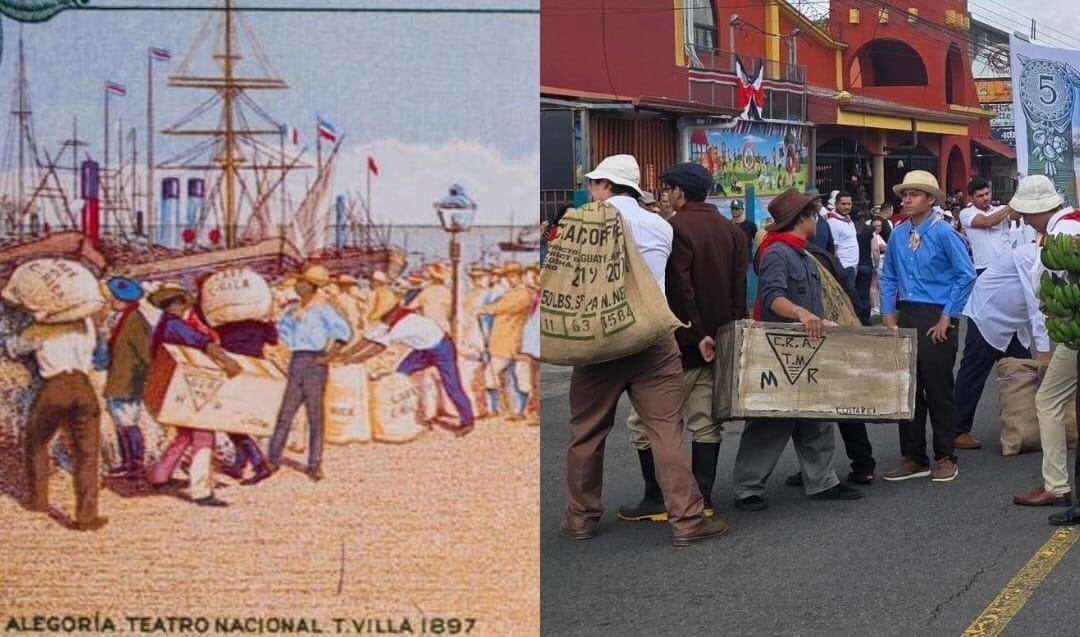 25 jóvenes del Colegio Técnico Profesional Carlos Pascual Zúñiga de San Rafael de Heredia le dio vida a nuestro hermoso billete de 5 colones. El director de la puesta en escena es Jonathan Arce Rodríguez y la idea fue de Juan Francisco Valerio Delgado, quien es investigador sociocultural. El CTP tiene un proyecto con los estudiantes que se llama "Viajeros en el tiempo".