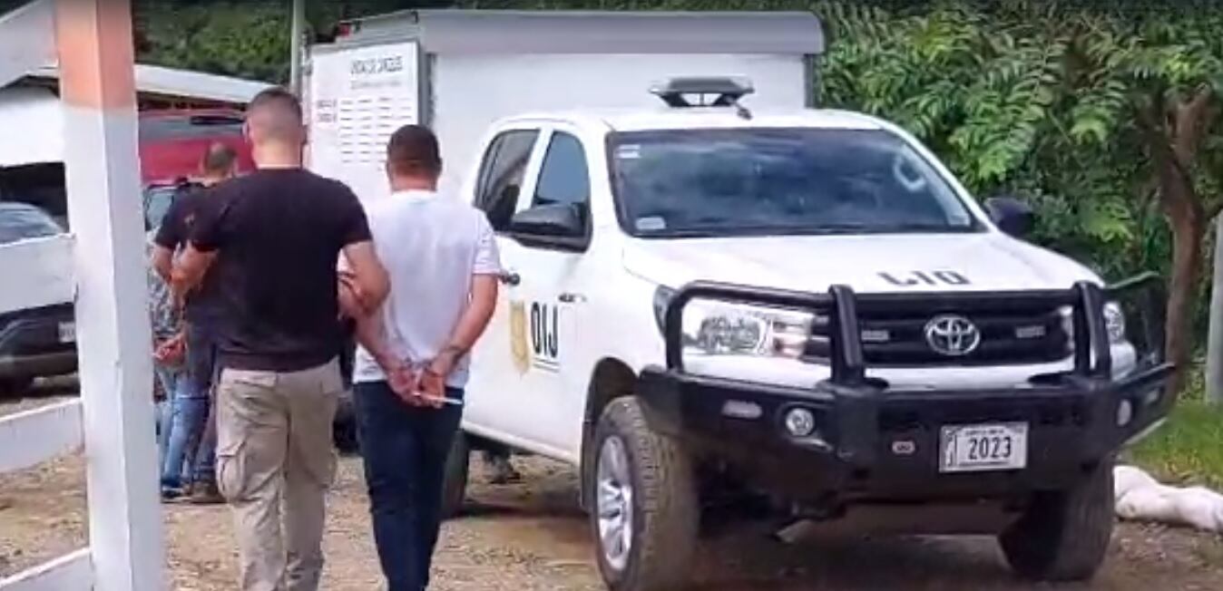 Cinco hondureños fueron detenidos durante los allanamientos. Foto OIJ.