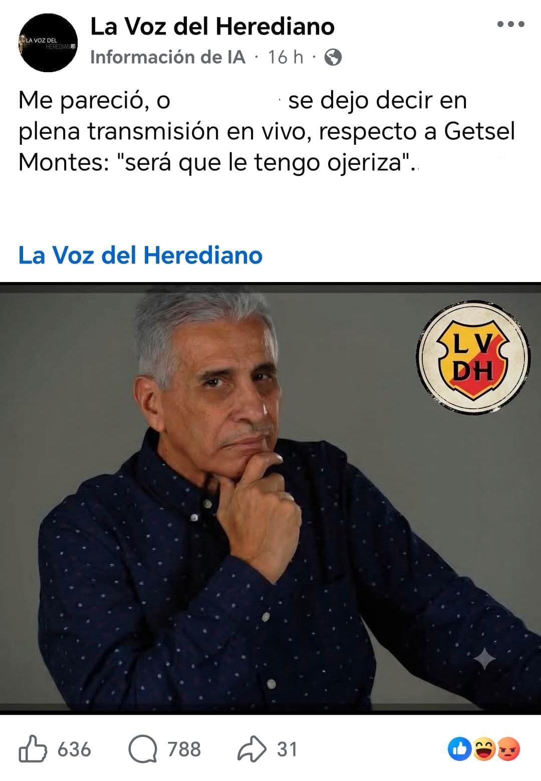 Aficionados del Herediano cuestionaron el comentario en redes sociales.