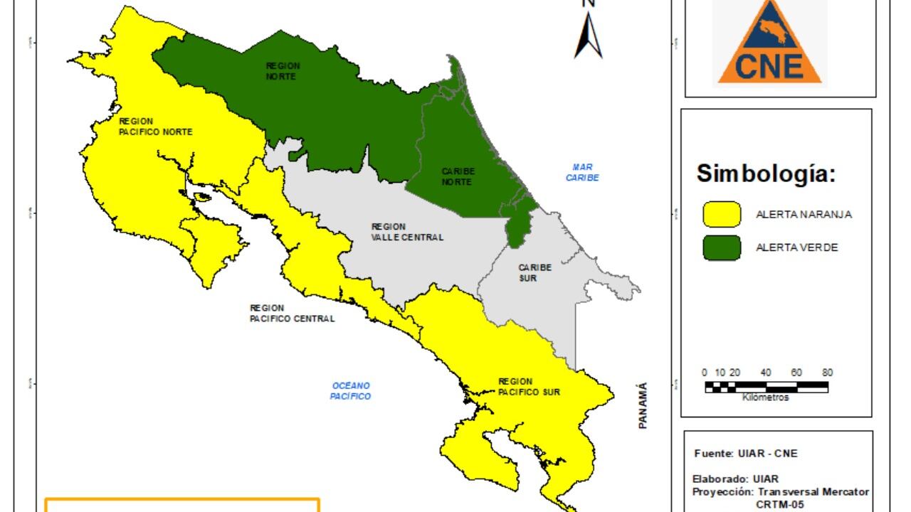 CNE baja las alertas en Costa Rica. Foto: CNE