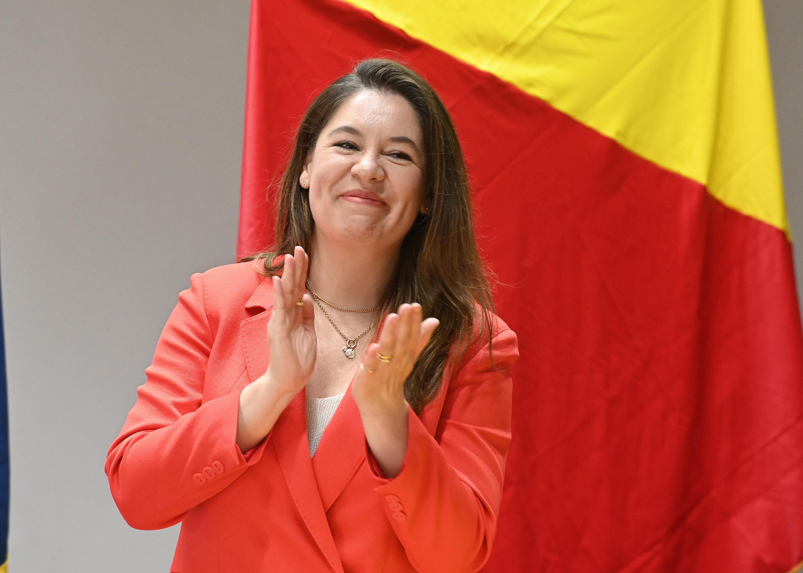 26 de julio del 2025. Colegio de Ingenieros Agrónomos en Moravia. 09:30 hrs. Asamblea del partidio Acción Ciudadana en la cual se ratifica como candidata a la presidencia de la República a Claudia Dobles, ex primera dama de la República y esposa del expresidente Carlos Alvarado.  En la foto: Dirigentes y seguidores del partido apoyaron la candidatura de Dobles y ésta se mostró muy agradecida durante su discurso. Fabián Solano, presidente del partido.  Foto: Albert Marín.