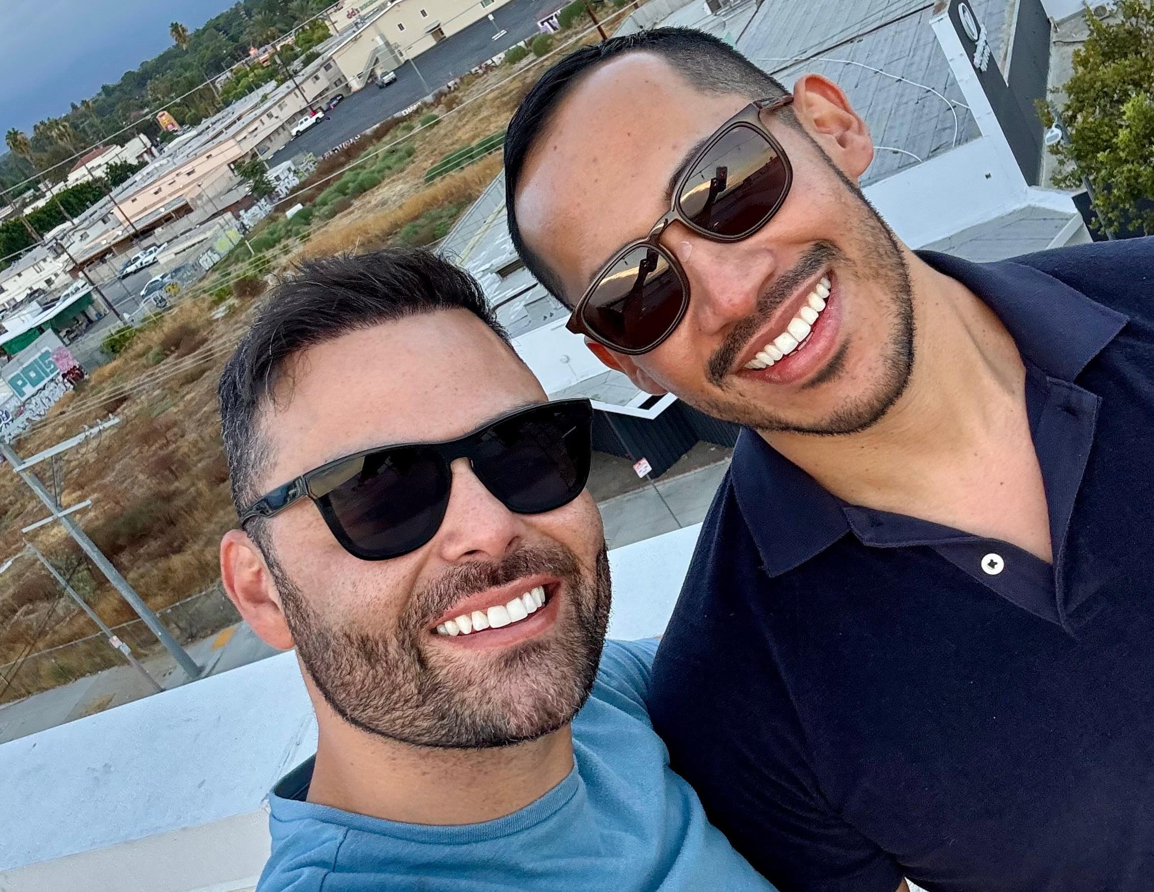 Diego Bravo y su novio Sebastián Marín