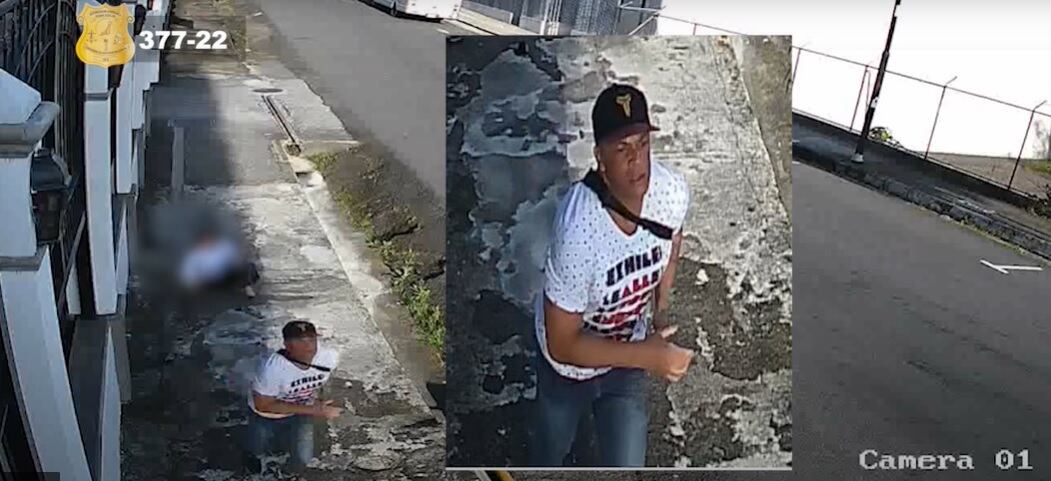 La cámara grabó con total claridad la casa del asaltante. Captura de video.