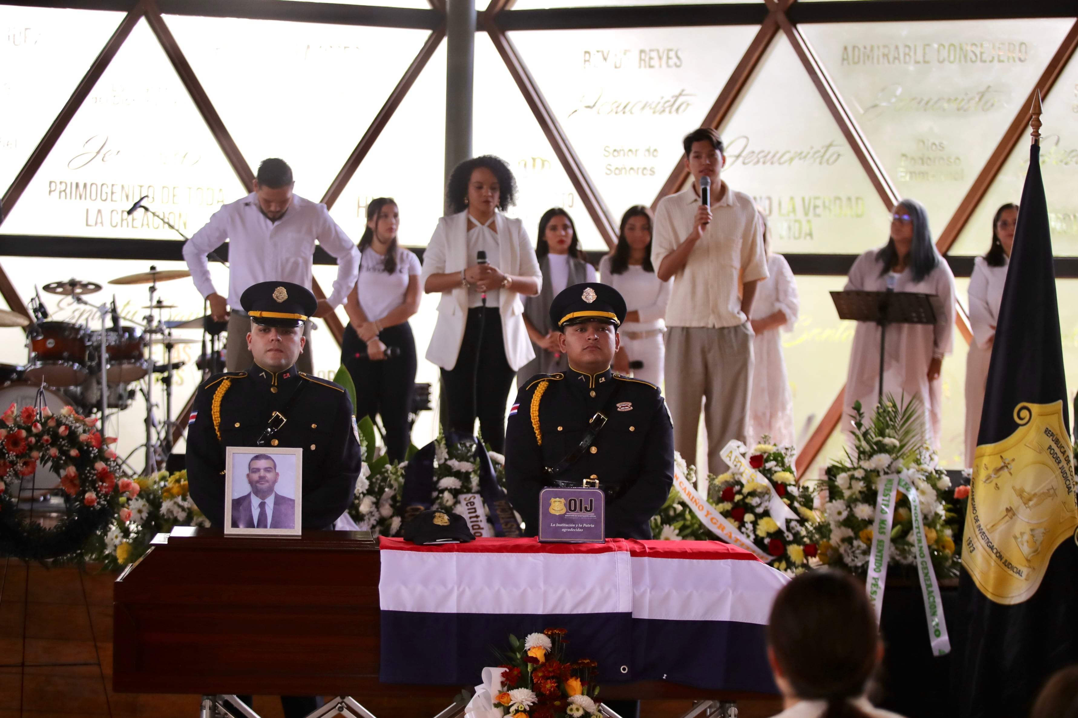 Funeral del agente del OIJ Geiner Zamora Hidalgo