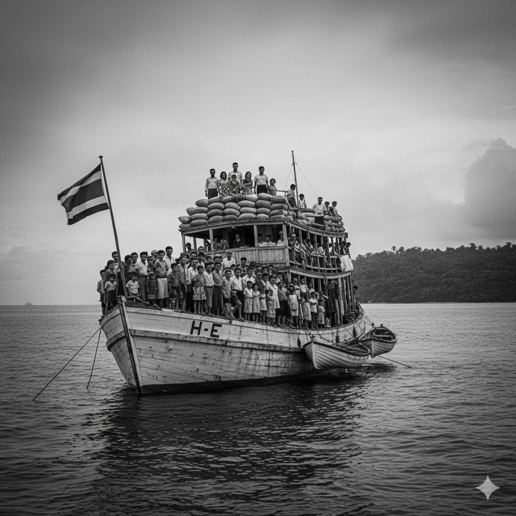El barco era muy famoso en aquella época. Imagen creada con IA