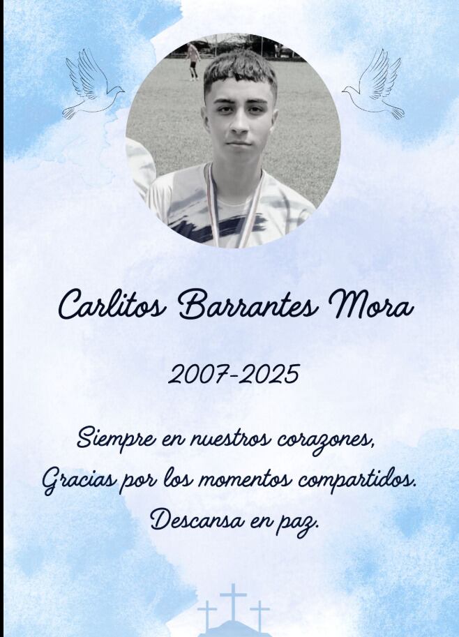 Carlos Barrantes Mora, joven asesinado en Barrio Cuba. Foto autorizada por el papá.
