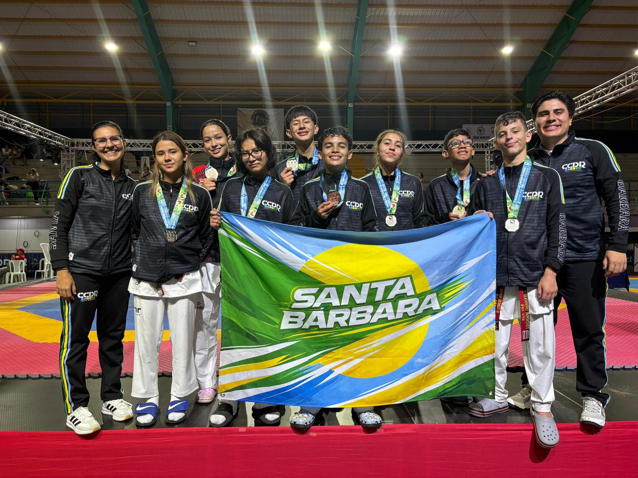El cantón de Santa Bárbara logró en Taekwondo el tercer lugar nacional con 3 oros, 3 platas y 1 bronce.