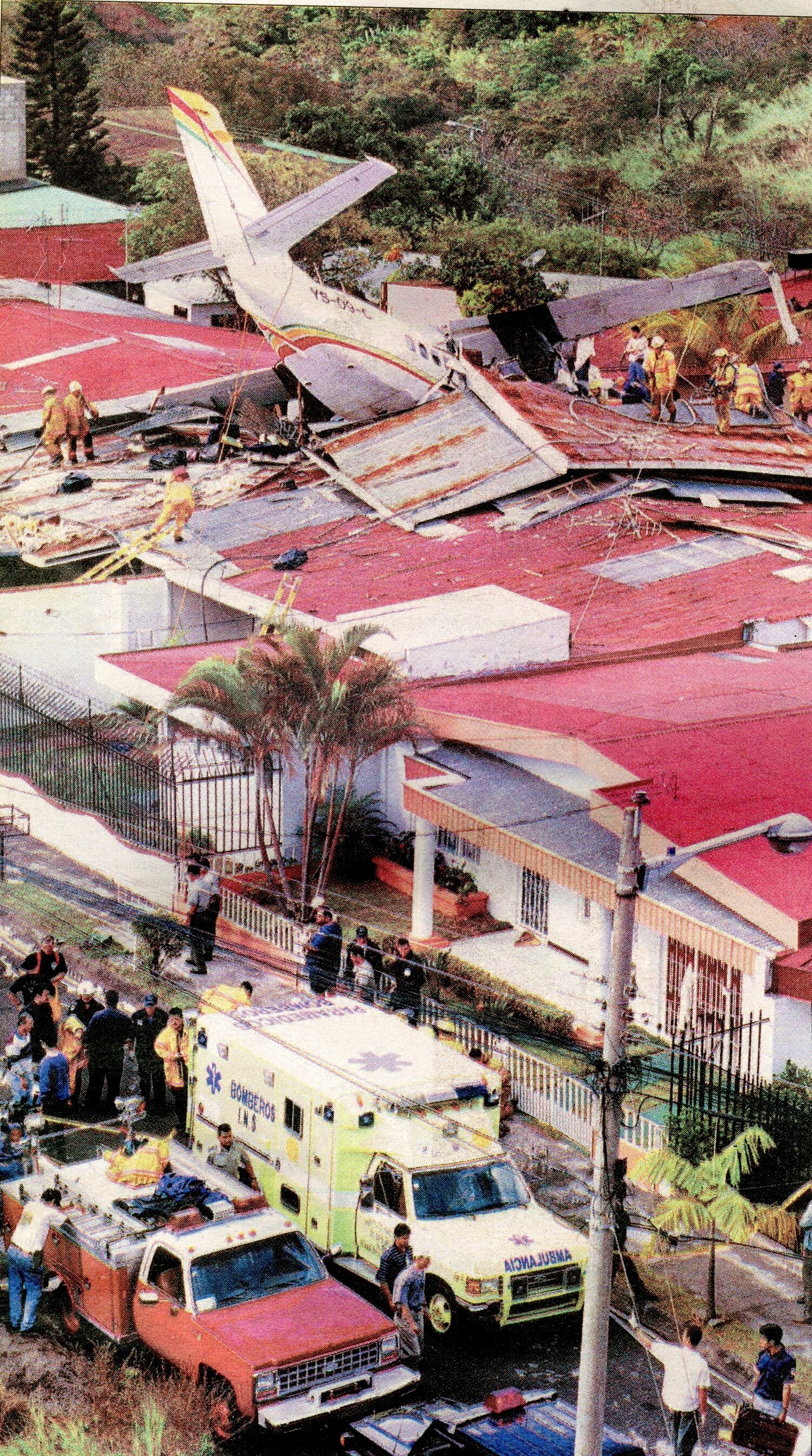 Accidente de avioneta en Rohrmoser en el año 2000.